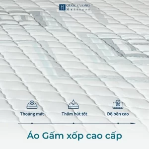 Đệm Foam Forza với bề mặt gấm trần múi thoáng khí
