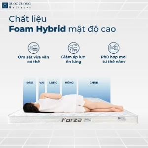 Đệm Foam Forza được làm từ chất liệu Foam Hybrid cao cấp