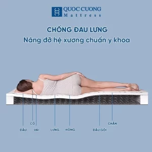 Đệm Lò Xo Liên Kết oneclasses nâng đỡ từng vùng cơ thể chuẩn y khoa