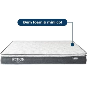 Đệm lò xo túi độc lập Boston có lớp lót foam tăng độ êm ái