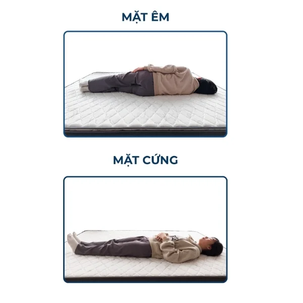 Đệm lò xo túi độc lập Boston gồm một mặt êm và mặt thoáng