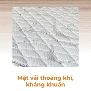 Đệm lò xo túi độc lập Gorgia với bề mặt vải gấm chần múi thoáng khí, chống hầm nóng lưng