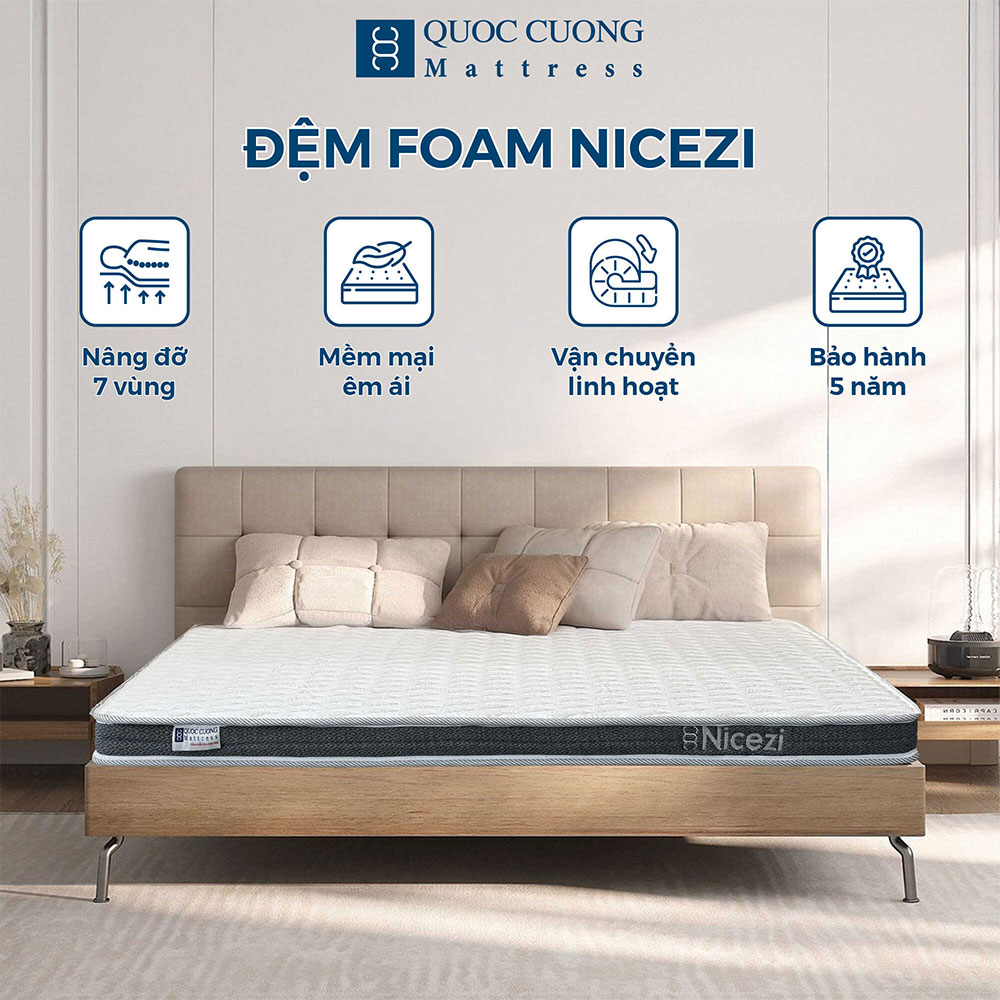 Đệm Foam Italy Nicezi 9cm