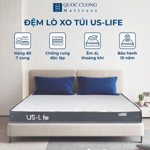 Đệm lò xo túi nhập khẩu US-Life 18cm