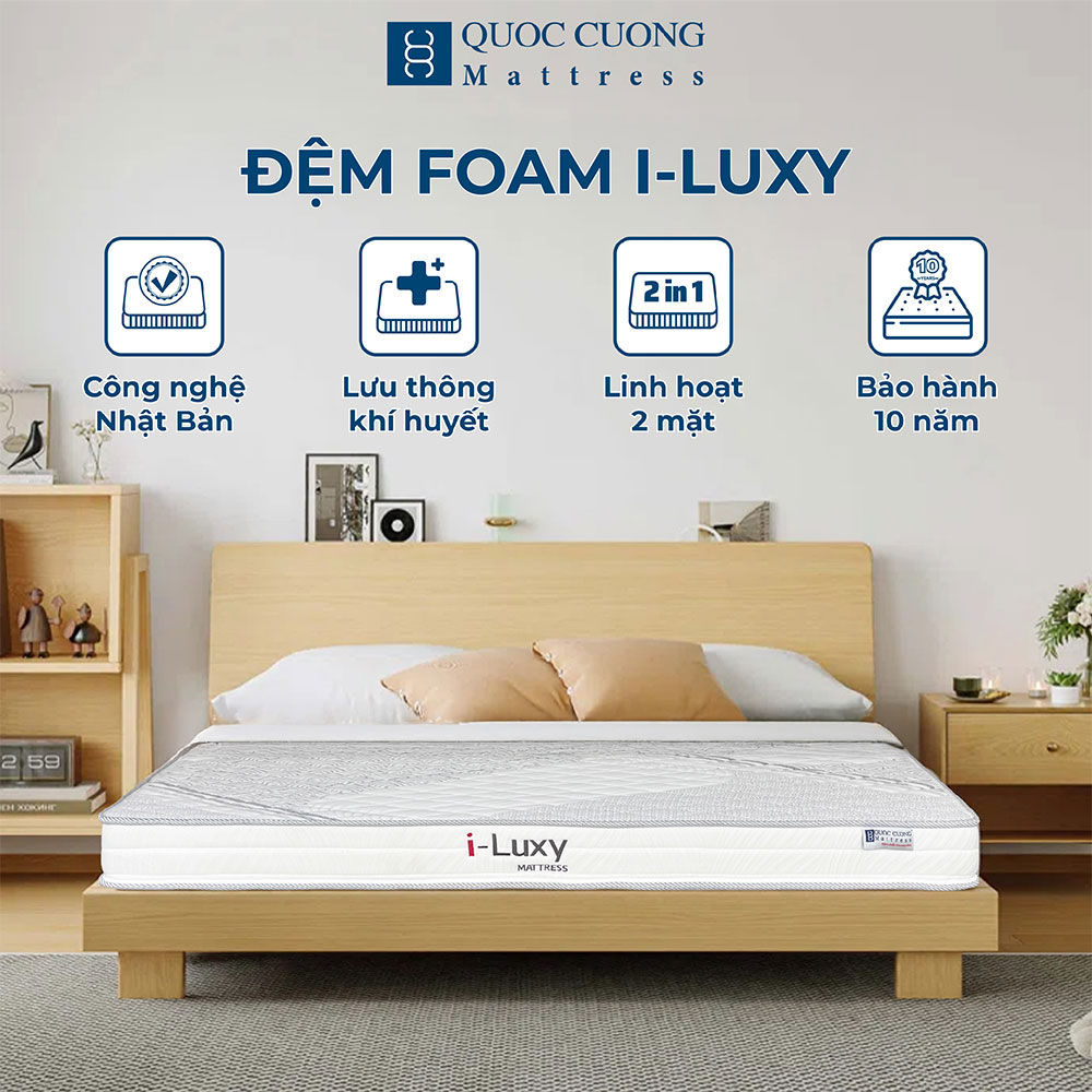 Đệm foam nhập khẩu I-luxy 14cm