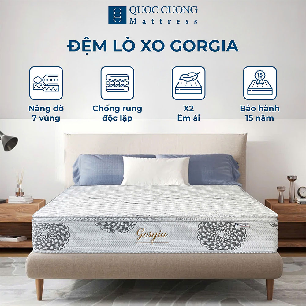 Đệm lò xo túi nhập khẩu Gorgia 28cm