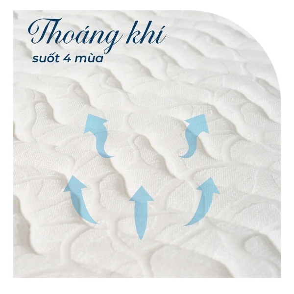 Đệm lò xo cao cấp Supertop thoáng khí, sử dụng 4 mùa