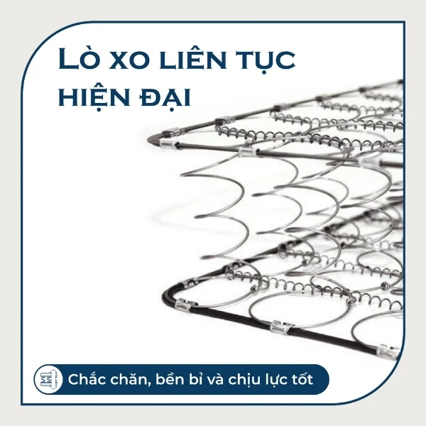 Đệm lò xo cao cấp Supertop sử dụng hệ thống lò xo liên tục chịu lực tốt, bền bỉ