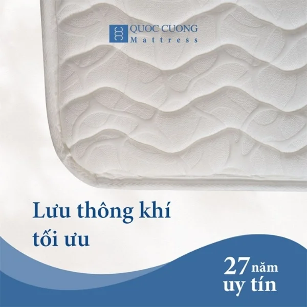 Đệm lò xo túi độc lập Hicom 19cm có bề mặt chần sóng thoáng khí, tránh hầm nóng lưng