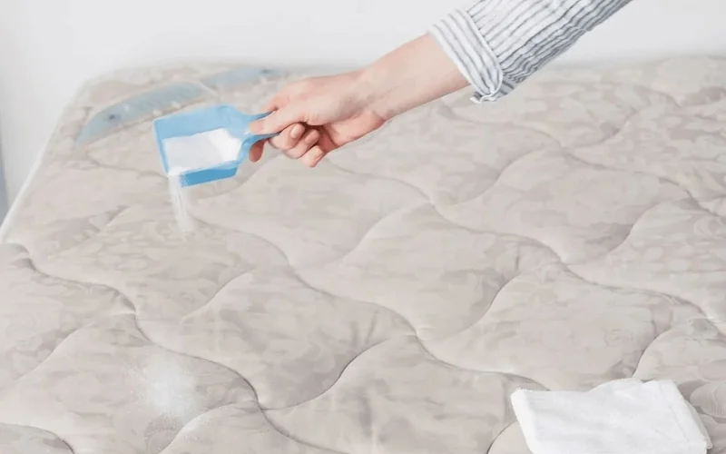 Khử mùi nước tiểu trên đệm bằng phấn rôm